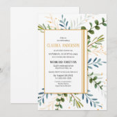 Groen Eucalyptus loof vrijgezellenfeest Kaart (Voorkant / Achterkant)