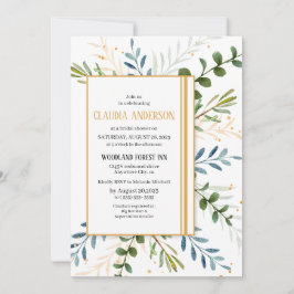 Groen Eucalyptus loof vrijgezellenfeest Kaart