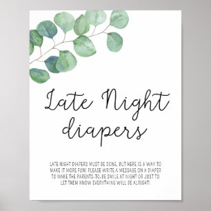 Groen Eucalyptus - Luiers voor Middernacht Poster