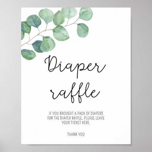 Groen Eucalyptus - Luierspel poster (Voorkant)