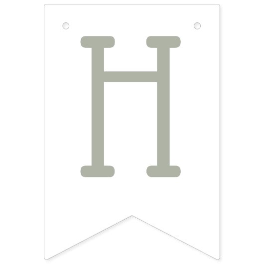 Groen Eucalyptus Meisje's Eerste Verjaardag Vlaggetjes (Tweede vlag)