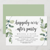 Groen Eucalyptus, Moderne Trouwdag Elopement Kaart (Voorkant / Achterkant)