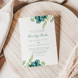  groen Eucalyptus Nuestra Boda Wedding Kaart