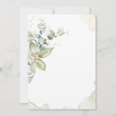 Groen, Eucalyptus Oval Arch, Greenery Wedding Kaart (Achterkant)