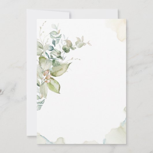 Groen, Eucalyptus Oval Arch, Greenery Wedding Kaart (Achterkant)