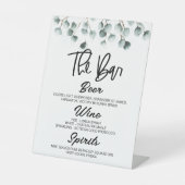 Groen Eucalyptus Plant Drink Bast voetstuk Reclamebord Met Voetstuk (Voorkant)