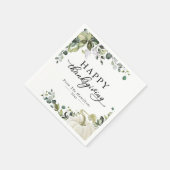 Groen Eucalyptus Pompoen Thanksgiving Dinner Servet (Hoek)