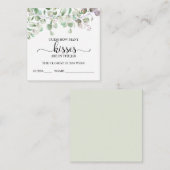 Groen Eucalyptus Raad Hoeveel Kus Kaarten (Voorkant / Achterkant)