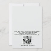 Groen Eucalyptus Rustieke Elegante QR Code Trouwen Kaart (Achterkant)