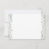 Groen Eucalyptus Schattige Olifant Baby shower Bedankkaart (Achterkant)