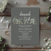 groen eucalyptus script bruids brunch douche briefkaart