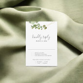 Groen Eucalyptus Script Bruiloft RSVP