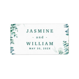Groen Eucalyptus Square Frameborder bruiloft Etiket
