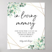 Groen Eucalyptus Trouwdag Ter Herinnering Met Lief Poster (Voorkant)