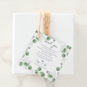 Groen Eucalyptus verlaat Natuur geïnspireerde brui Bedankjes Labels (In situ)