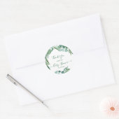 Groen Eucalyptus voor ELK evenement Ronde Sticker (Envelop)