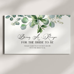 Groen eucalyptus Vrijgezellenfeest brengen een rec Informatiekaartje