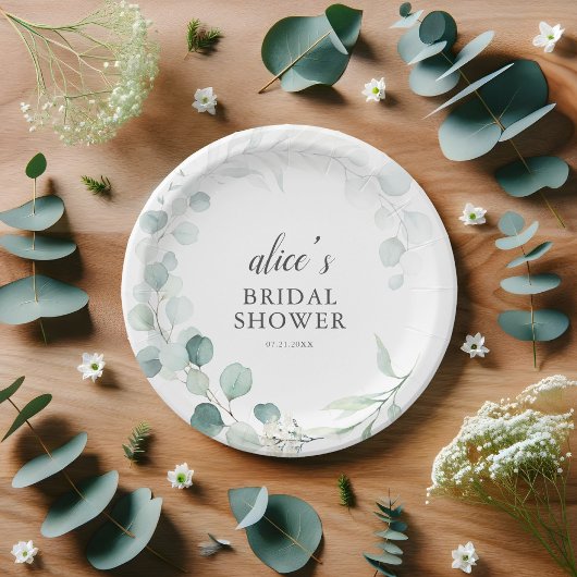 groen eucalyptus Vrijgezellenfeest papier Bord