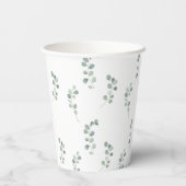 groen eucalyptus Waterverf Papieren Bekers (Achterkant)