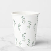 groen eucalyptus Waterverf Papieren Bekers (Voorkant)