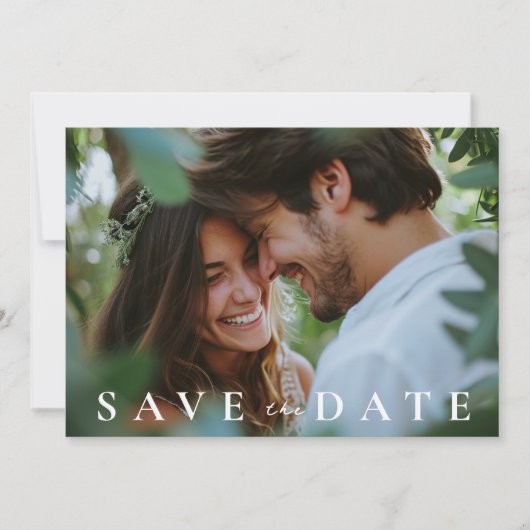 Groen Eucalyptus Waterverf Save The Date (Voorkant)