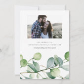 Groen Eucalyptus Waterverf Save The Date (Achterkant)