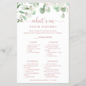 Groen Eucalyptus What's On Your Phone Flyer (Voorkant)