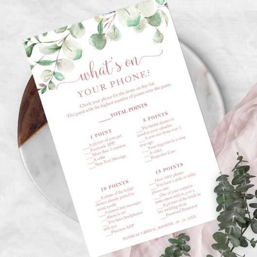 Groen Eucalyptus What's On Your Phone Flyer
