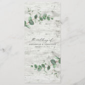 groen eucalyptus white wood elegant trouwmenu menu (Achterkant)