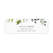 Groen, Eucalyptusbladeren, Boho, Bruidsfeest Etiket (Voorkant)