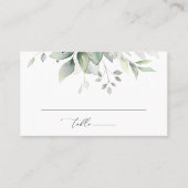 Groen, Eucalyptusbladeren, Boho, Bruiloftsfeest Plaatskaartje (Voorkant)