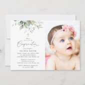 Groen, Eucalyptusbladeren, Boho, Confirmatie Kaart (Voorkant)