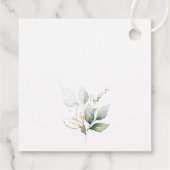 Groen, Eucalyptusbladeren, Boho, Doop Bedankjes Labels (Achterkant)