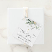 Groen, Eucalyptusbladeren, Boho, Doop Bedankjes Labels (In situ)
