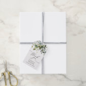 Groen, Eucalyptusbladeren, Boho, Doop Cadeaulabel (Met Touw)