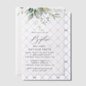 Groen, Eucalyptusbladeren, Boho, Doop Vellum Uitnodigingen (Offset (Uitnodiging))