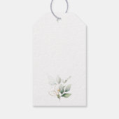 Groen, Eucalyptusbladeren, Boho, Doopfeest Cadeaulabel (Achterkant)