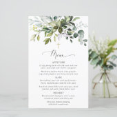 Groen, Eucalyptusbladeren, Boho, Doopmenu (Staand voorkant)