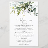 Groen, Eucalyptusbladeren, Boho, Doopmenu (Voorkant)