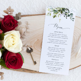 Groen, Eucalyptusbladeren, Boho, Doopmenu Menu