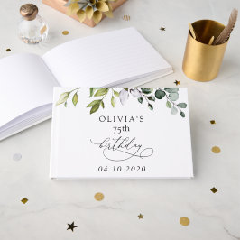 Groen, Eucalyptusbladeren, Boho, Verjaardag Gastenboek