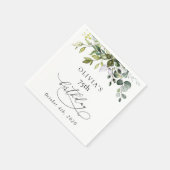 Groen, Eucalyptusbladeren, Boho, Verjaardag Servet (Hoek)