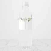 Groen, Eucalyptusbladeren, Boho, Verjaardag Waterfles Etiket (Achterkant)
