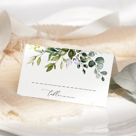 Groen, Eucalyptusbladeren, Botanische Bruiloft Plaatskaartje