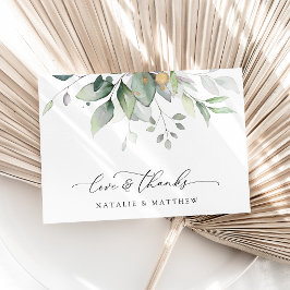 Groen, Eucalyptusbladeren, Botanische Huwelijk Bedankkaart
