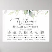 Groen, Eucalyptusbladeren, Trouwtijdlijn Poster (Voorkant)