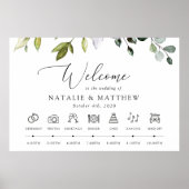 Groen, Eucalyptusbladeren, Trouwtijdlijn Poster (Voorkant)