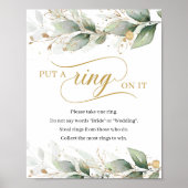 Groen eucalyptusgoud zet een ring op het bordspel poster (Voorkant)