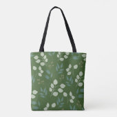 Groen eucalyptuspatroon tote bag (Achterkant)