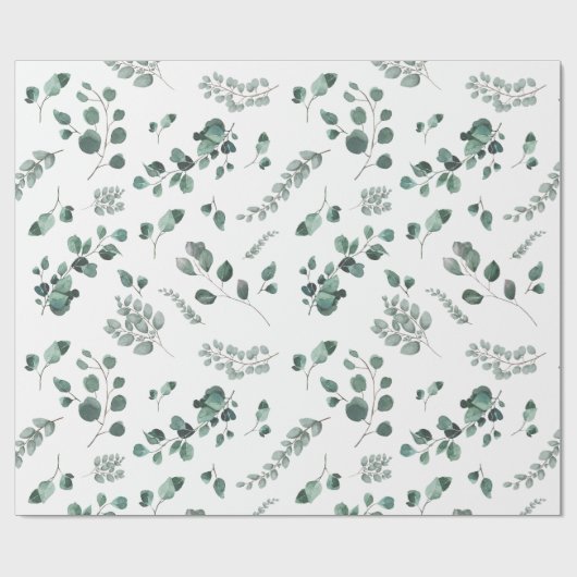 Groen Eucalyptusverlooppapier Cadeaupapier (Vlak)